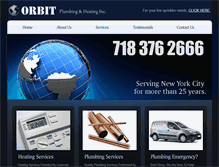 Tablet Screenshot of orbitplumbing.com